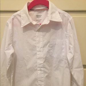 French Toast boys long sleeve white uniform shirt